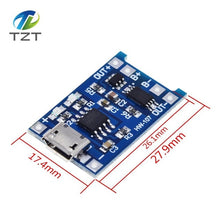 Load image into Gallery viewer, TZT type-c / Micro USB 5V 1A 18650 TP4056 Lithium Battery Charger Module Charging Board With Protection Dual Functions 1A Li-ion